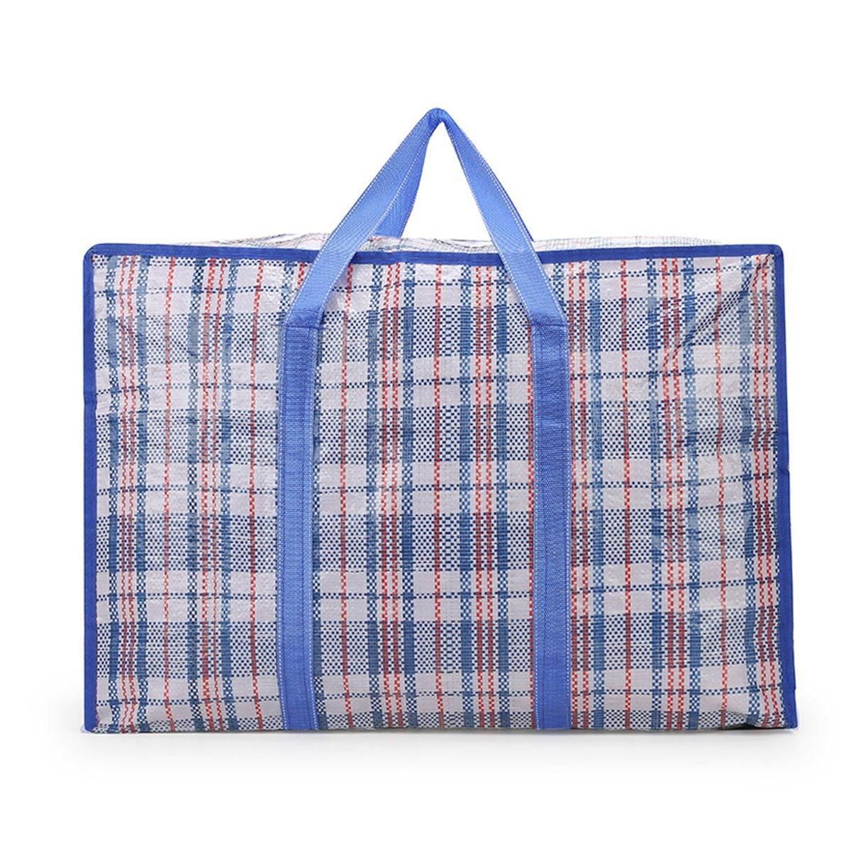 10PCS Large Waterproof Moving Packing Bags Woven Storage Luggage Quilt Bags - Medium
